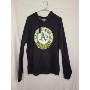 #0142 Oakland A's Athletics- New Era Black Pullover hoodie size Large